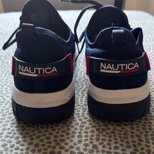 Nautica Dark Blue Shoes with Red Highlights